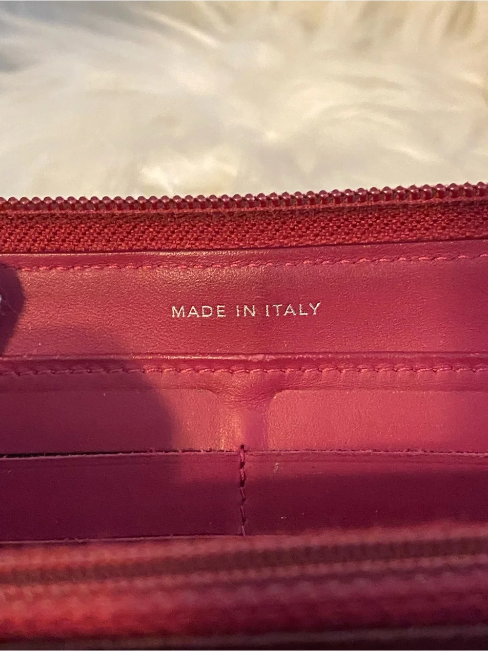 CHANEL Burgundy Interlocking CC Zip Wallet Caviar Leather